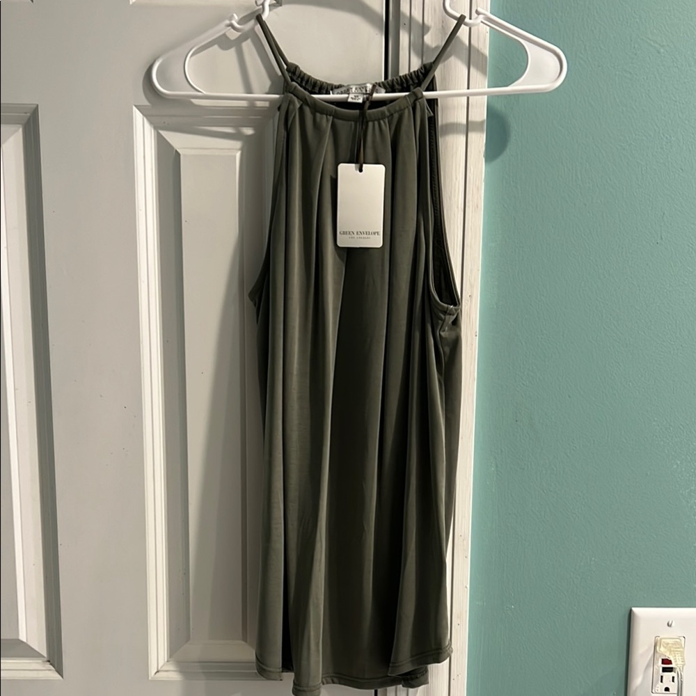 Green Sleeveless Top